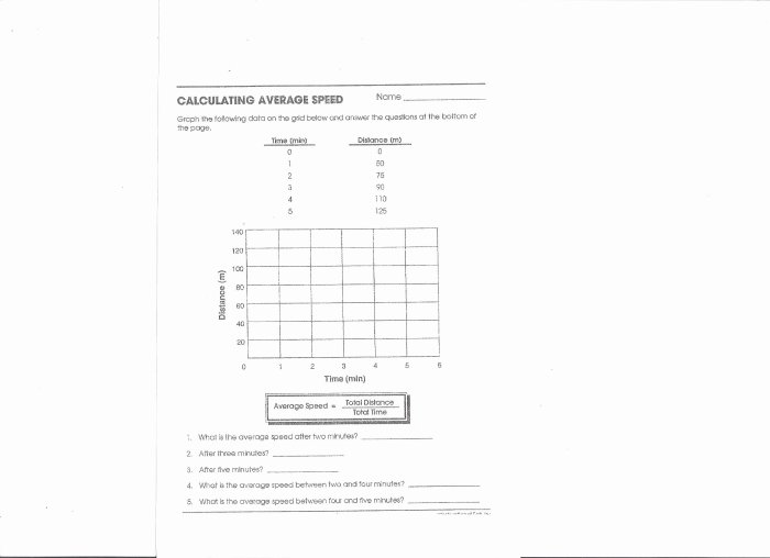 Determining speed velocity worksheet answers