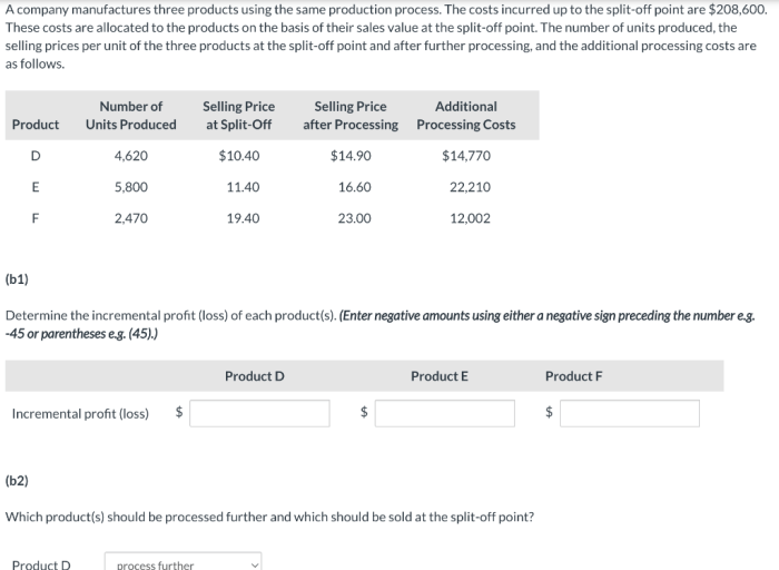 A company manufactures three products using the same production process