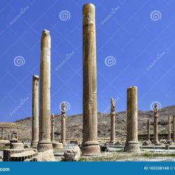 Persepolis darius hall audience iran remains king depicting alamy royal 6th guard hunting scene bc